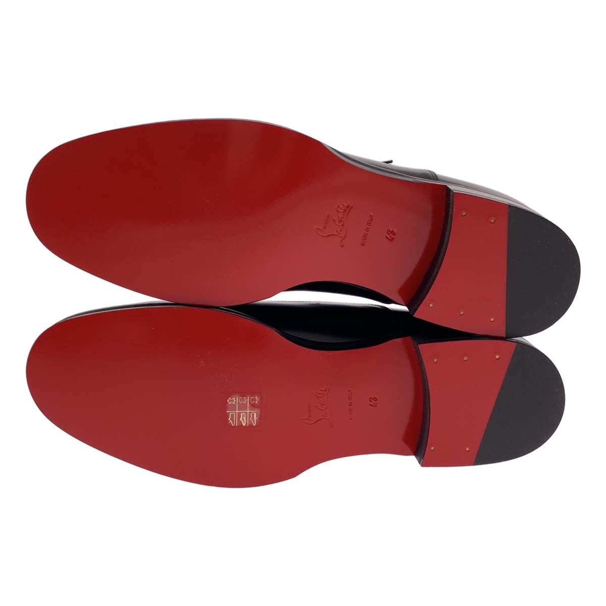 Christian Louboutin / クリスチャンルブタン LARRIEU FLAT カーフレザー スタッズ ストレートチップ ドレスシューズ