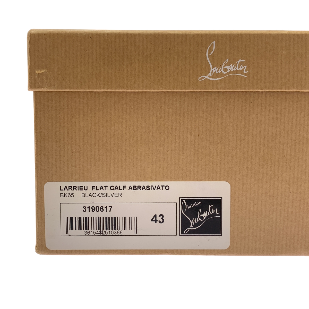 Christian Louboutin / クリスチャンルブタン LARRIEU FLAT カーフレザー スタッズ ストレートチップ ドレスシューズ