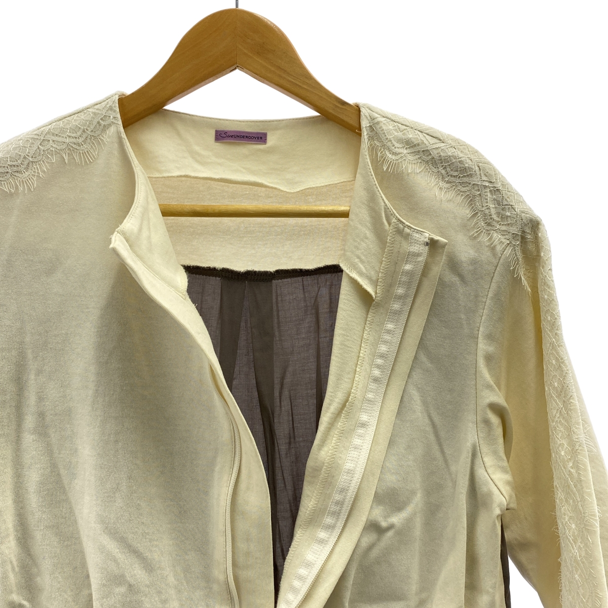 Sue UNDERCOVER / スーアンダーカバー 異素材切替 刺しゅう ジャンプスーツ