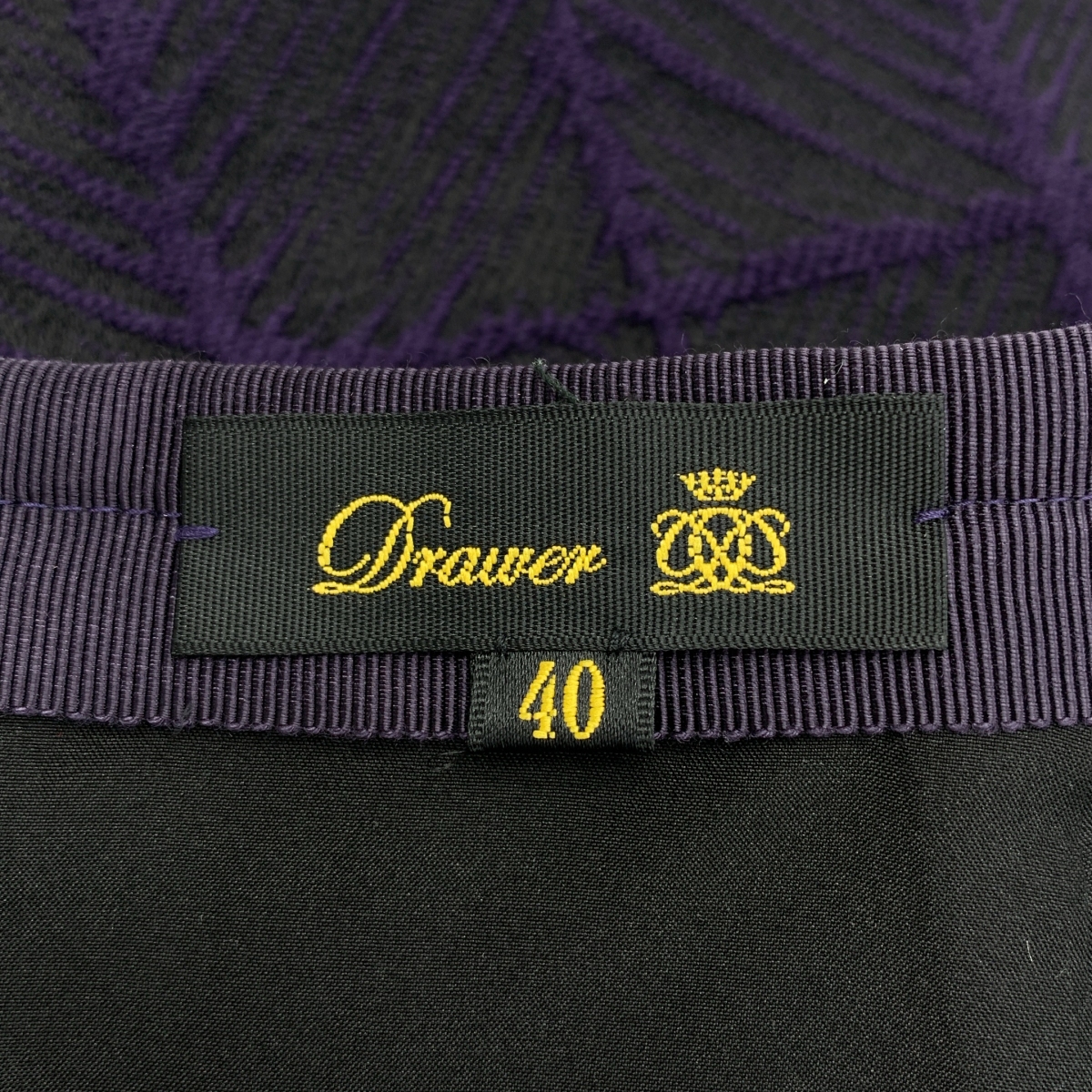 Drawer / ドゥロワー テクスチャー ジャカード BOX スカート