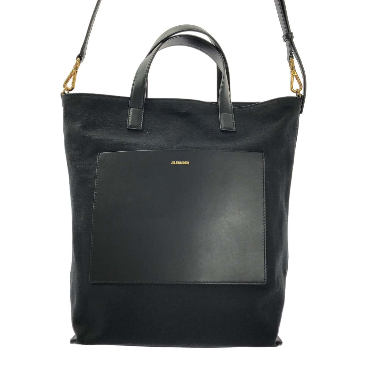 JIL SANDER / ジルサンダー WANDER TOTE SM 2way キャンバス レザー ショルダーバッグ