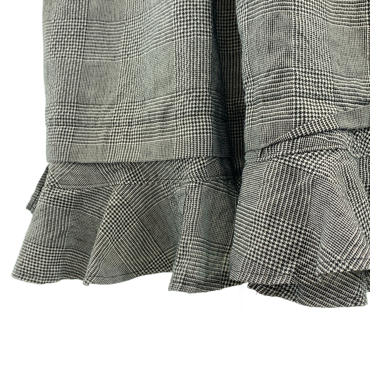 tricot COMME des GARCONS / トリココムデギャルソン ポリエステル 製品加工 総柄 裾フリル ウエストゴム ギャザー ボリューム スカート