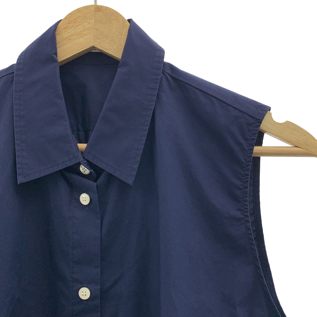 Acne Studios / アクネストゥディオズ LATE POPLIN 裾切替 フレア ノースリーブブラウス