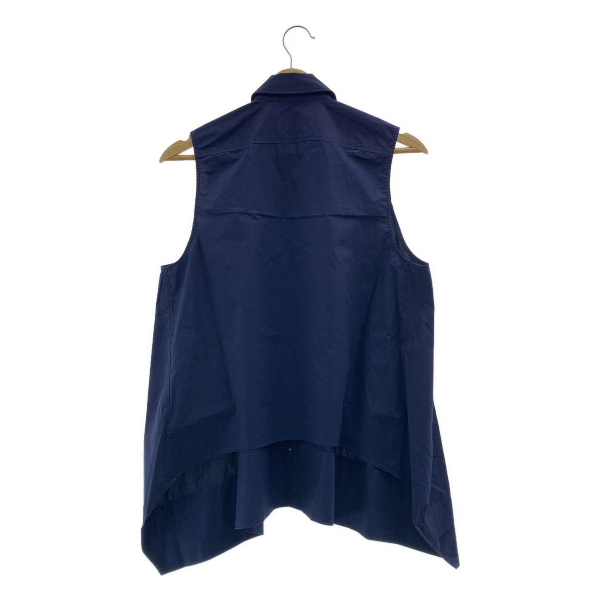 Acne Studios / アクネストゥディオズ LATE POPLIN 裾切替 フレア ノースリーブブラウス