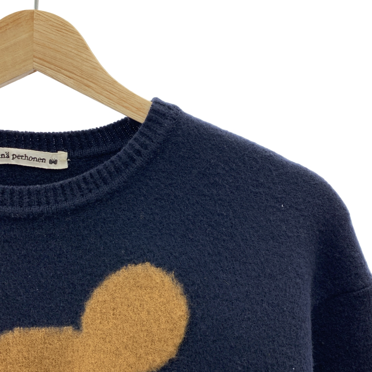 mina perhonen / ミナペルホネン kaveri ウール 縮絨加工 クルーネック ニット