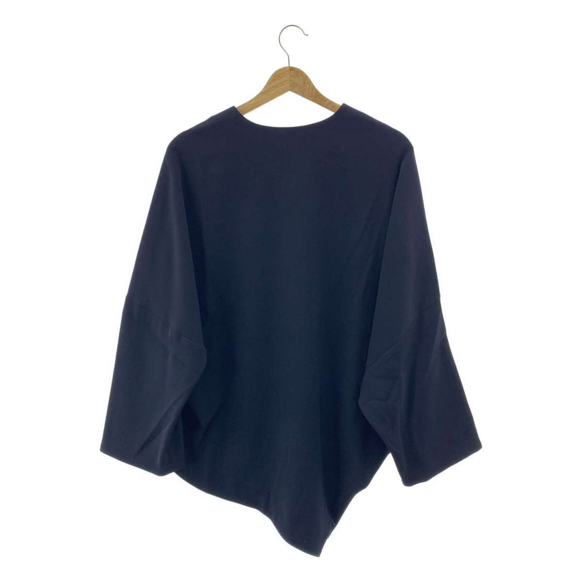 ENFOLD / エンフォルド ダブルクロス Vネック アシンメトリー プルオーバートップス