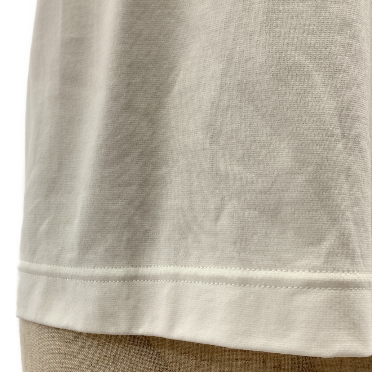 noir kei ninomiya / ノワールケイニノミヤ フェイクレザー切替 シアー 変形スリーブ Tシャツ カットソー