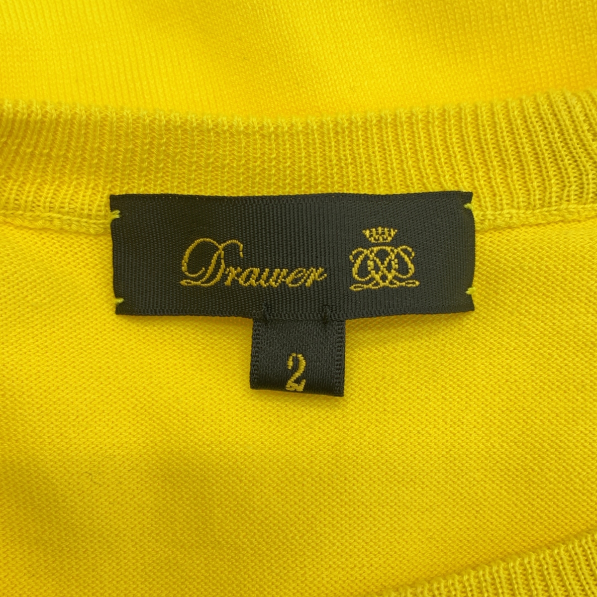 Drawer / ドゥロワー 16G コットン クルーネックニット