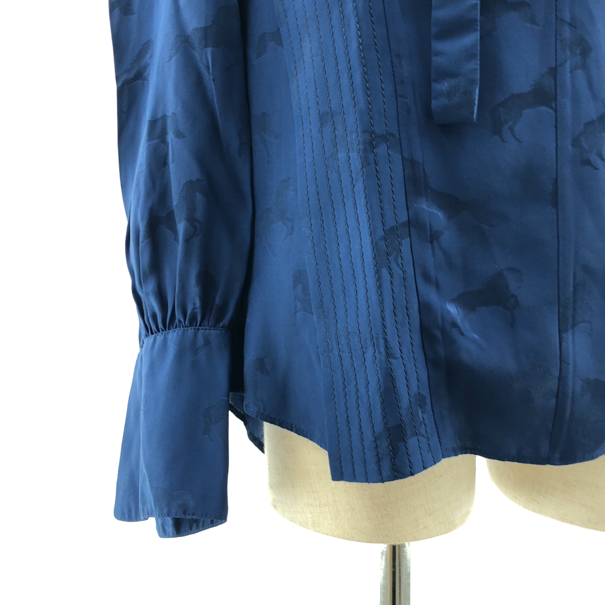 STELLA McCARTNEY / ステラマッカートニー ホース 総柄 ボウタイ ブラウス シャツ