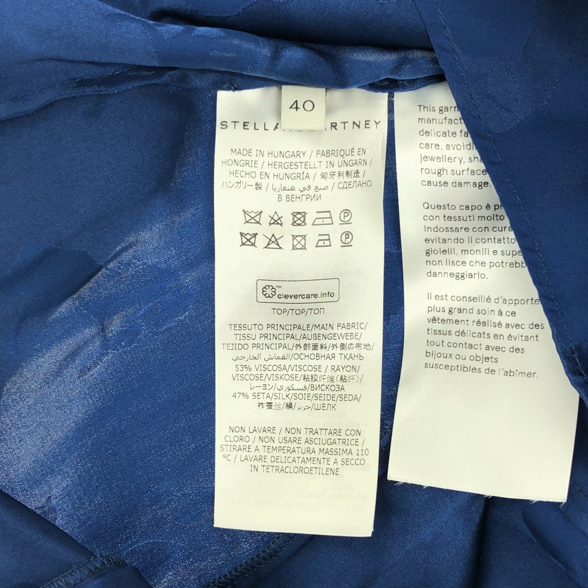 STELLA McCARTNEY / ステラマッカートニー ホース 総柄 ボウタイ ブラウス シャツ