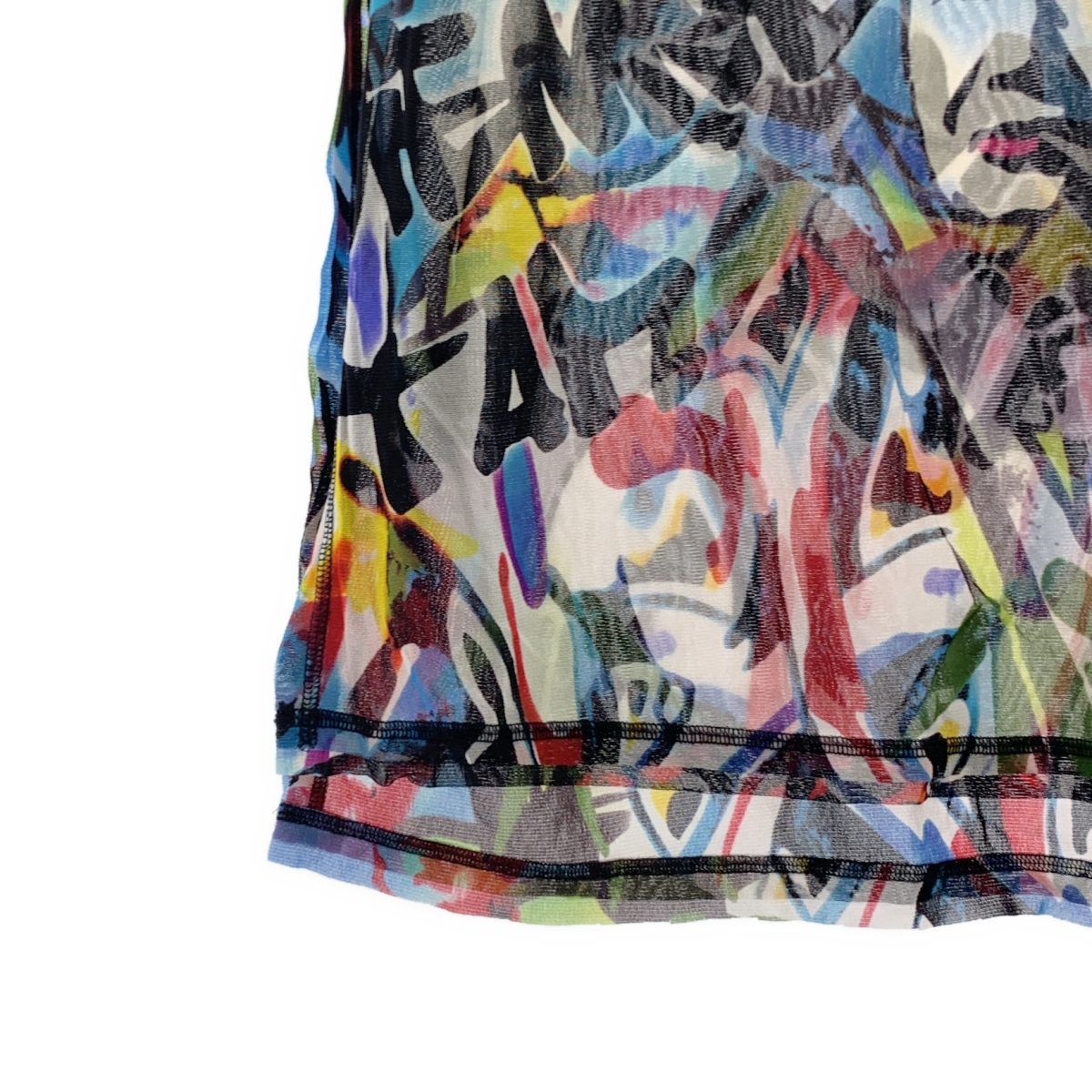 VIVIENNE TAM / ヴィヴィアンタム 総柄 パンダ スリット シアー ワンピース