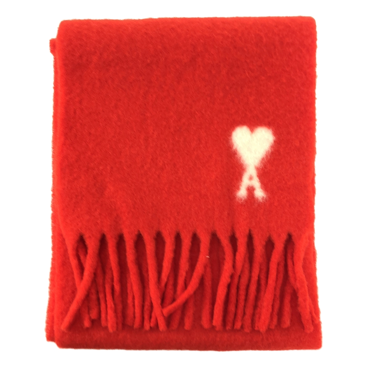 AMI Alexandre Mattiussi / アミ・アレクサンドルマテュッシ Ami de Coeur アミ ドゥ クール アルパカ混 フリンジ マフラー