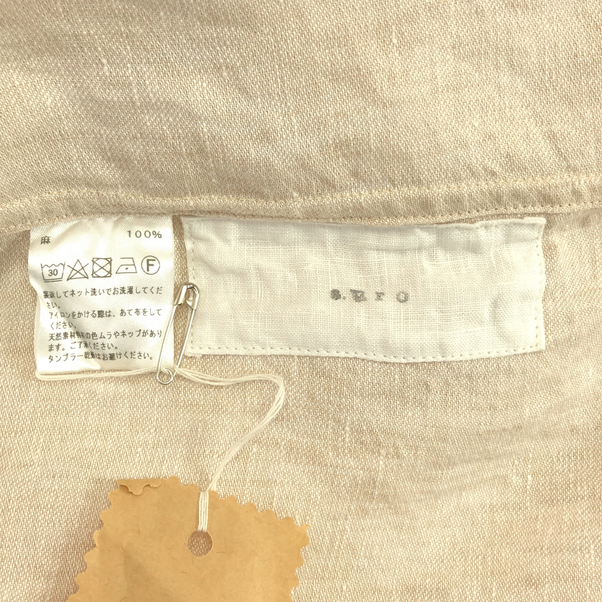 その他 リネン ヘンリーネック ブラウス