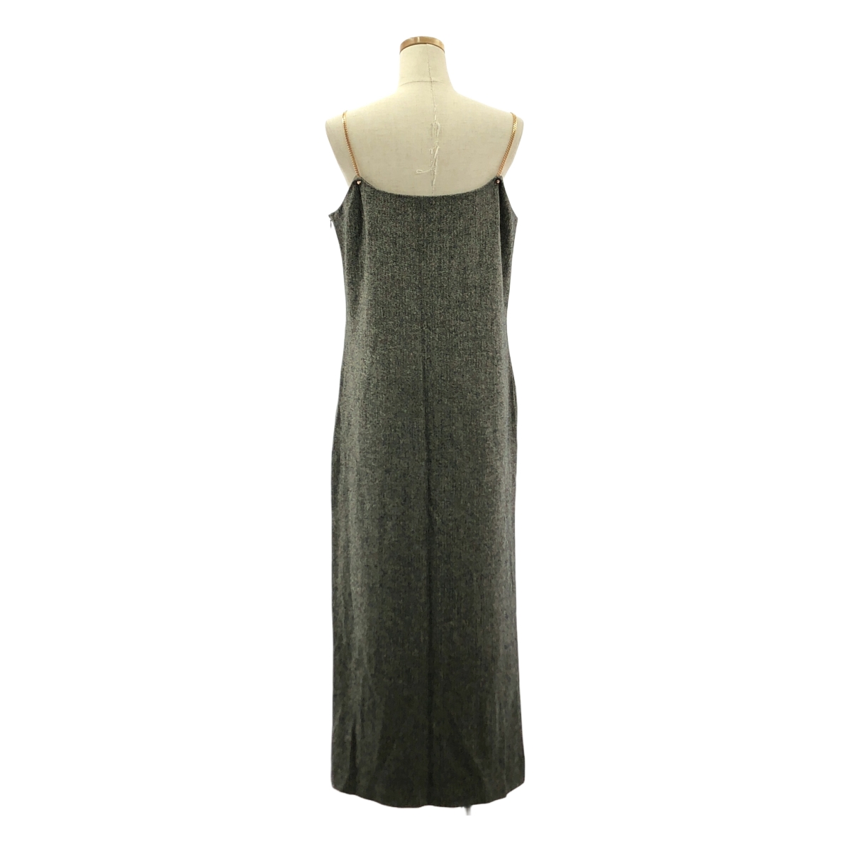 SUÉSADA / スエサダ ヘリンボーン チェーン スリットワンピース