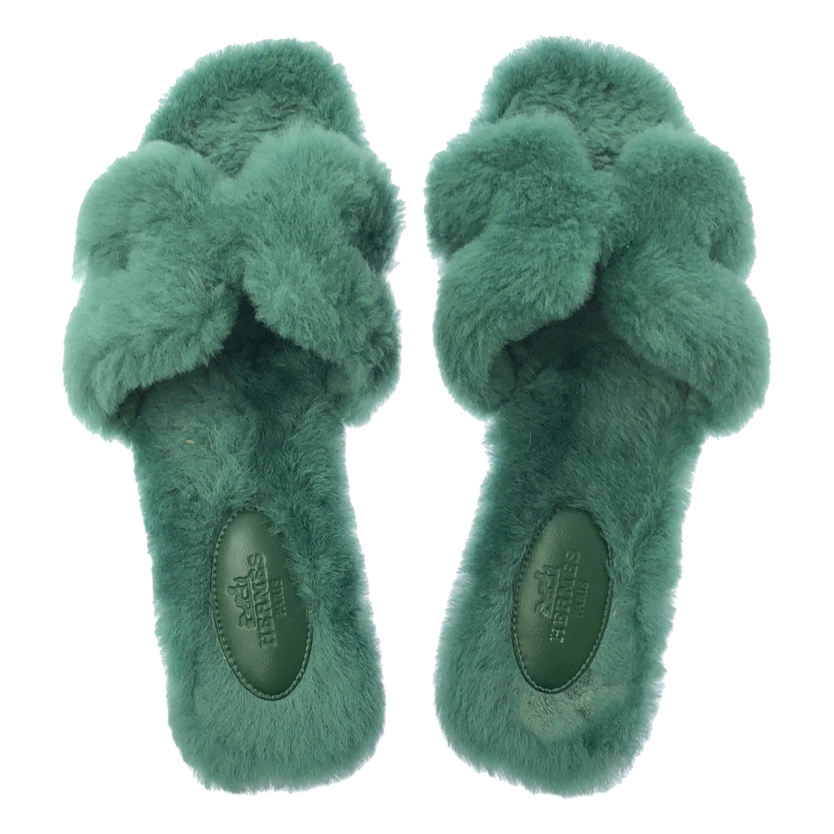 HERMES / エルメス Oran / オラン ムートン ボア サンダル