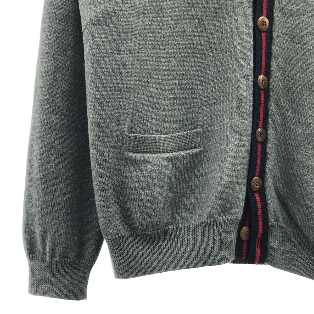 その他 ウール ワンポイントロゴ ニット カーディガン