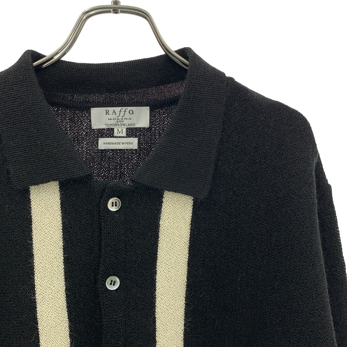 RAffa MOLINA / ラファモリーナ TOMORROWLAND 別注カラー リンクス編み ポロ カーディガン