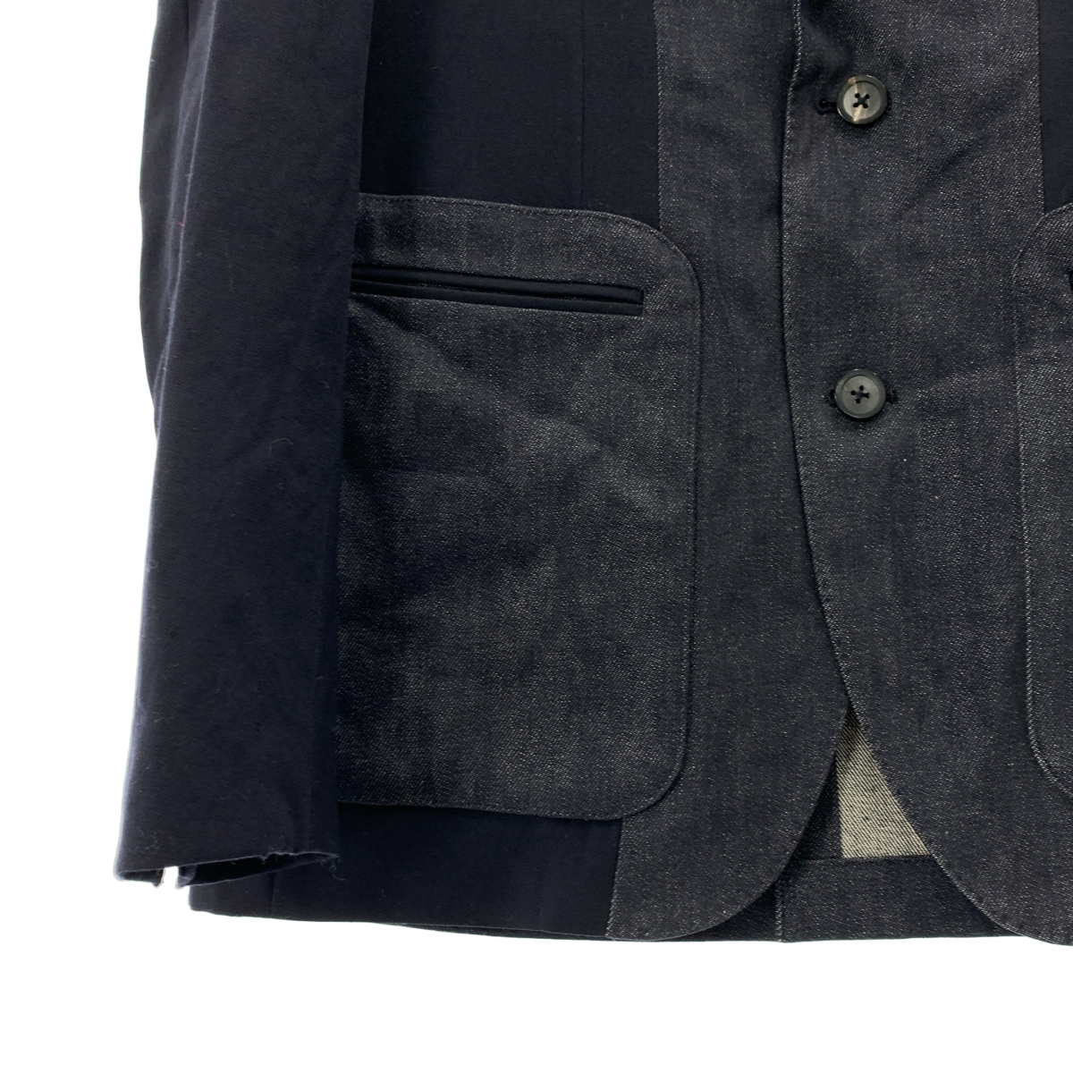 UNITED TOKYO / ユナイテッドトウキョウ ハイカウントウール デニム パネル テーラードジャケット