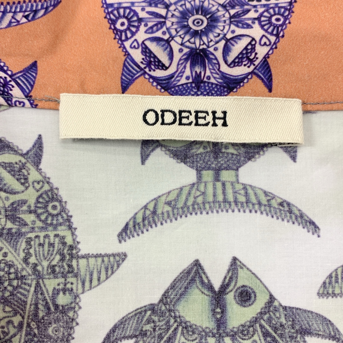 その他 総柄 パッチ ボリュームスリーブ ドレス ワンピース