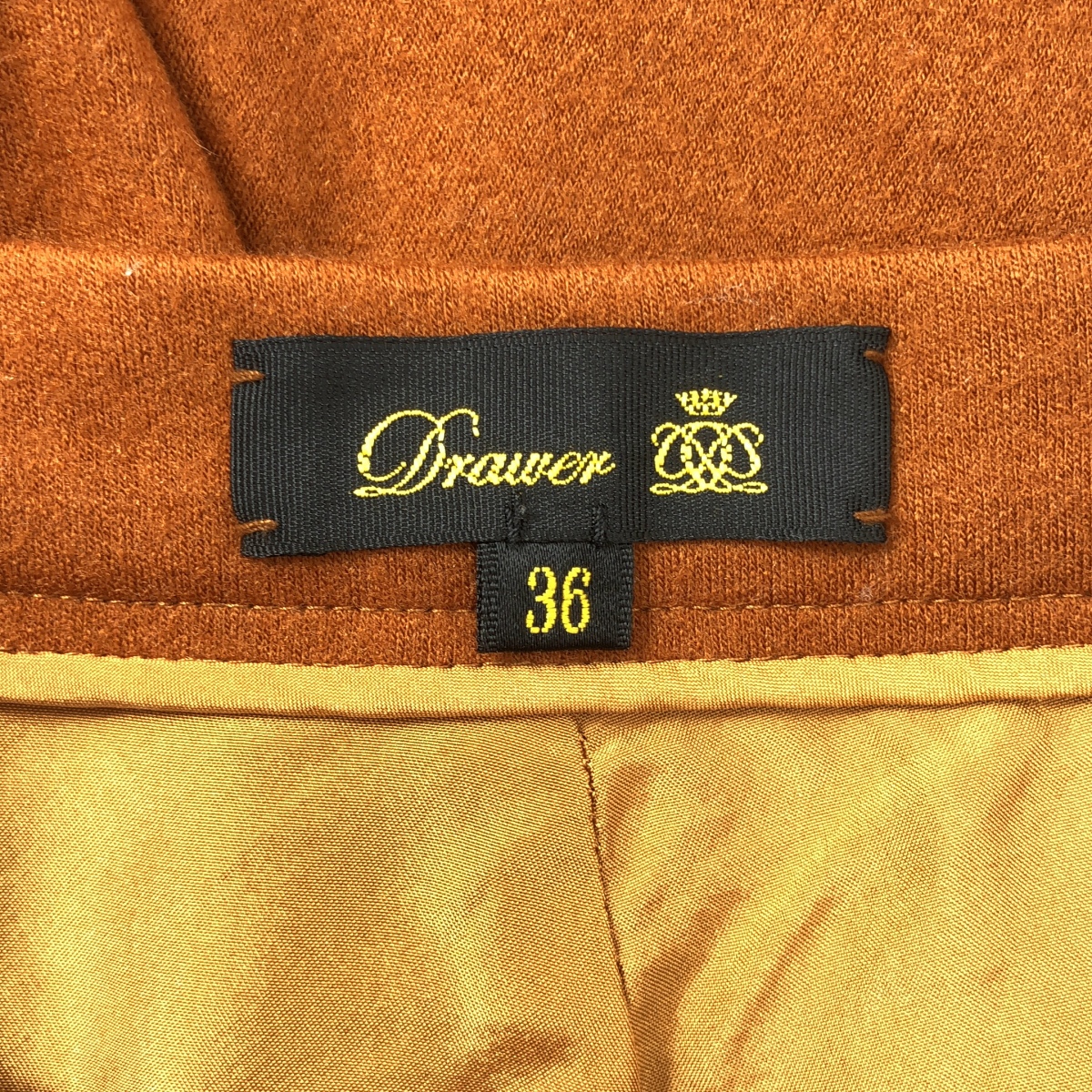 Drawer / ドゥロワー ウール ヘム スカート