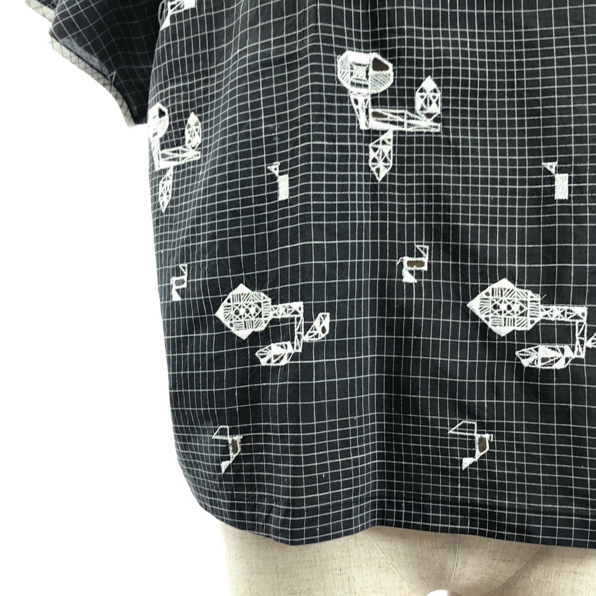 mina perhonen / ミナペルホネン crystal flower / クリスタルフラワー エンブロイダリー ブラウス