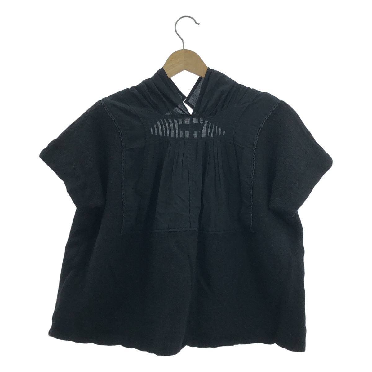 tricot COMME des GARCONS / トリココムデギャルソン 製品洗い ニット 切替 ショートスリーブ トップス