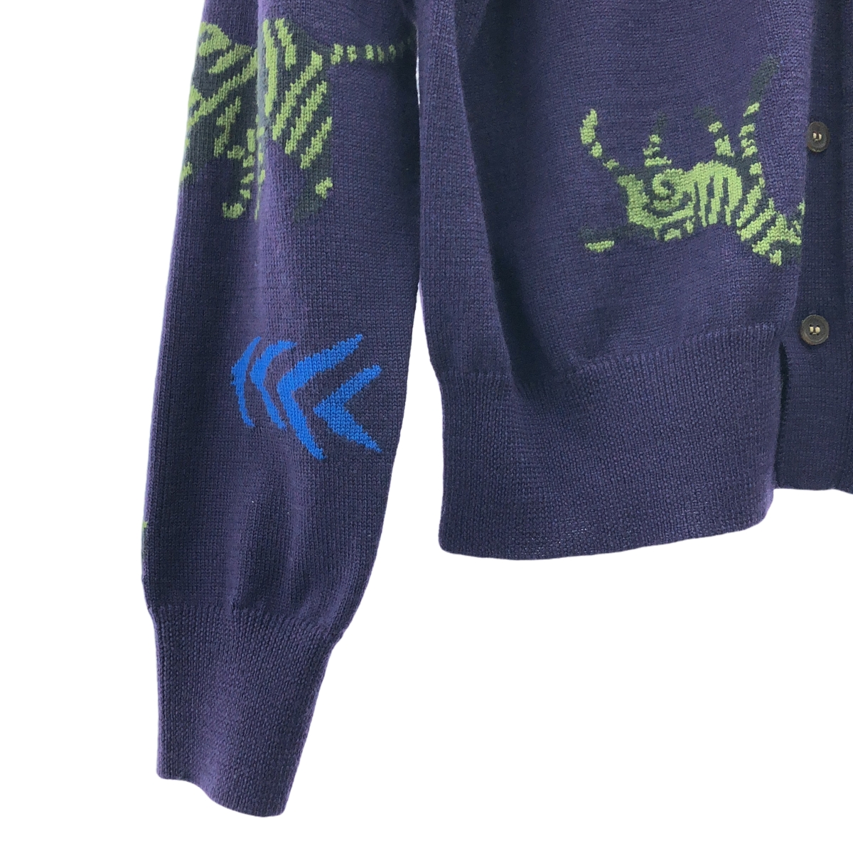 その他 ウール アニマル柄  Vネック カーディガン