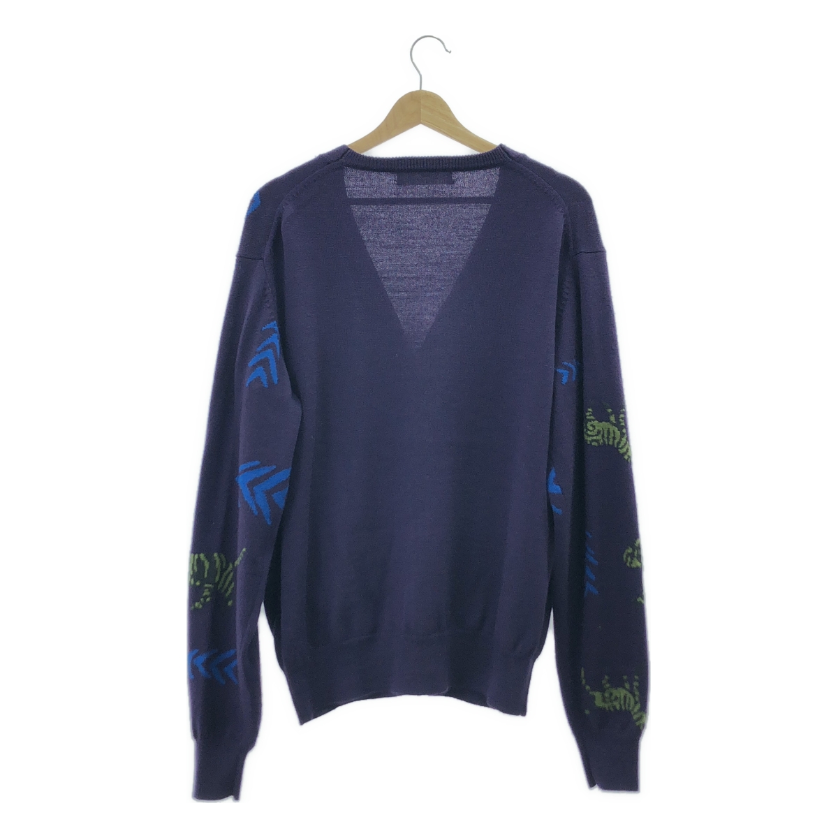 その他 ウール アニマル柄  Vネック カーディガン