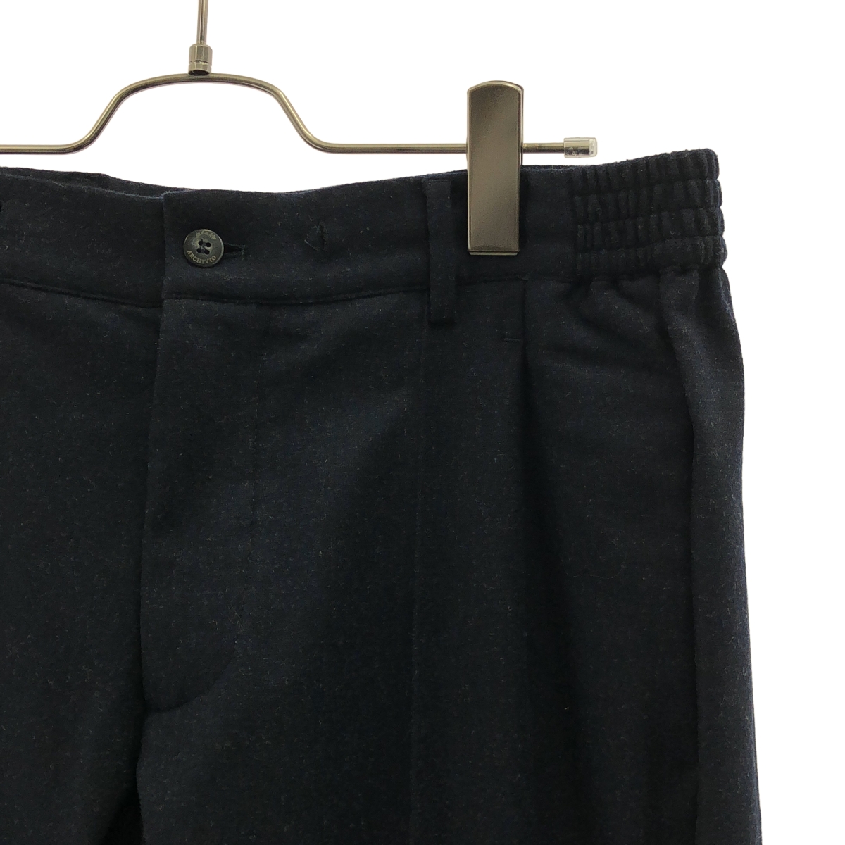 その他 ウール タック ドローストリング スラックス パンツ