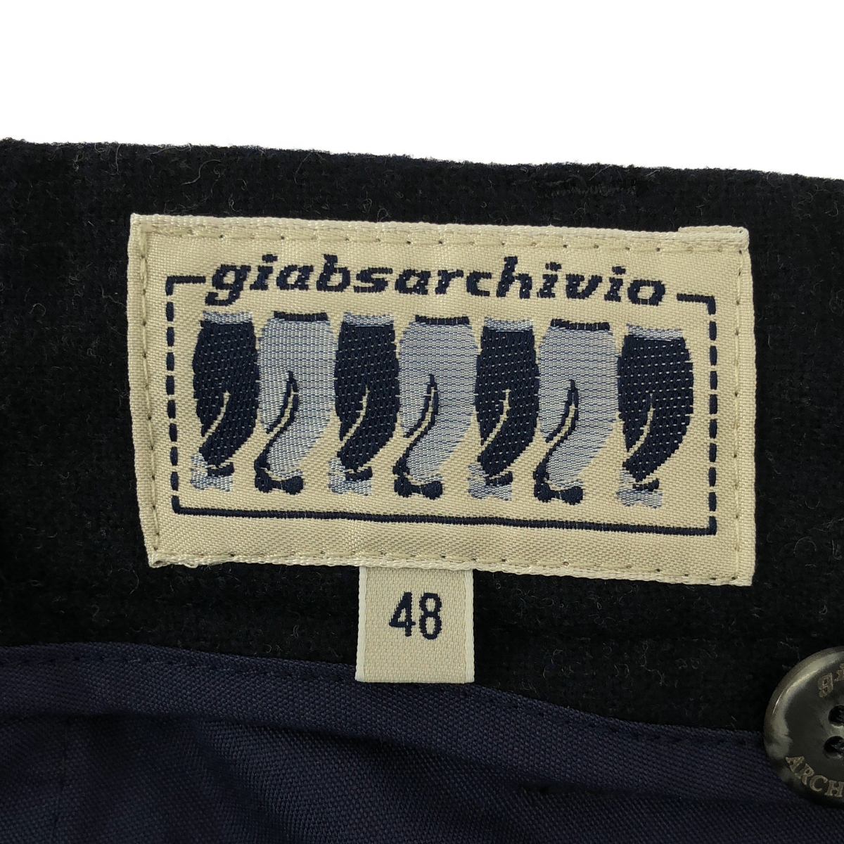 その他 ウール タック ドローストリング スラックス パンツ