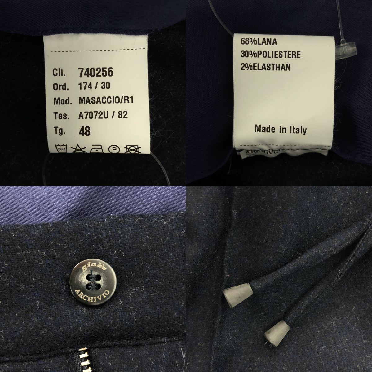 その他 ウール タック ドローストリング スラックス パンツ