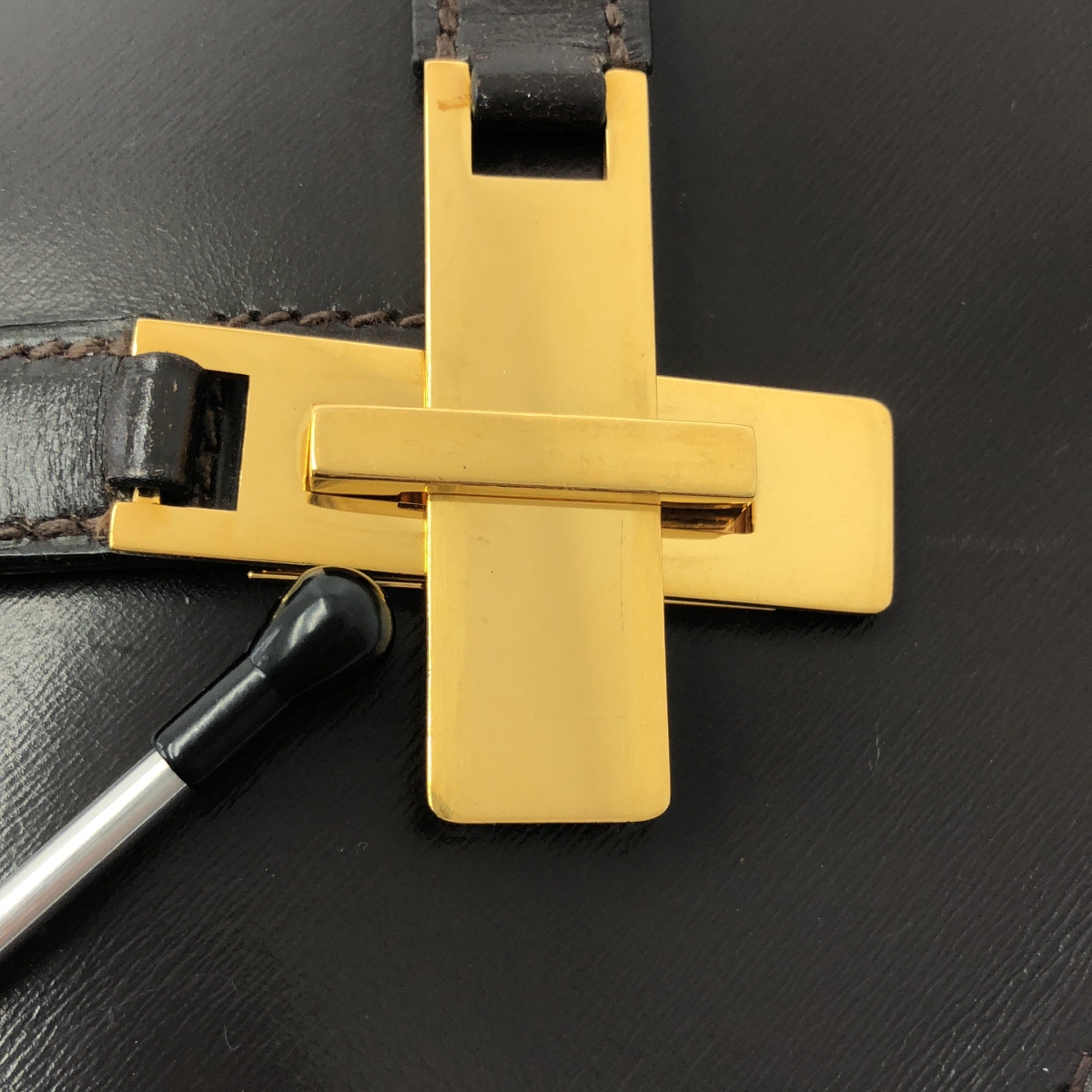 HERMES / エルメス KELLY CROSS ケリークロス ボックスカーフレザー ブリーフケース 〇M刻印