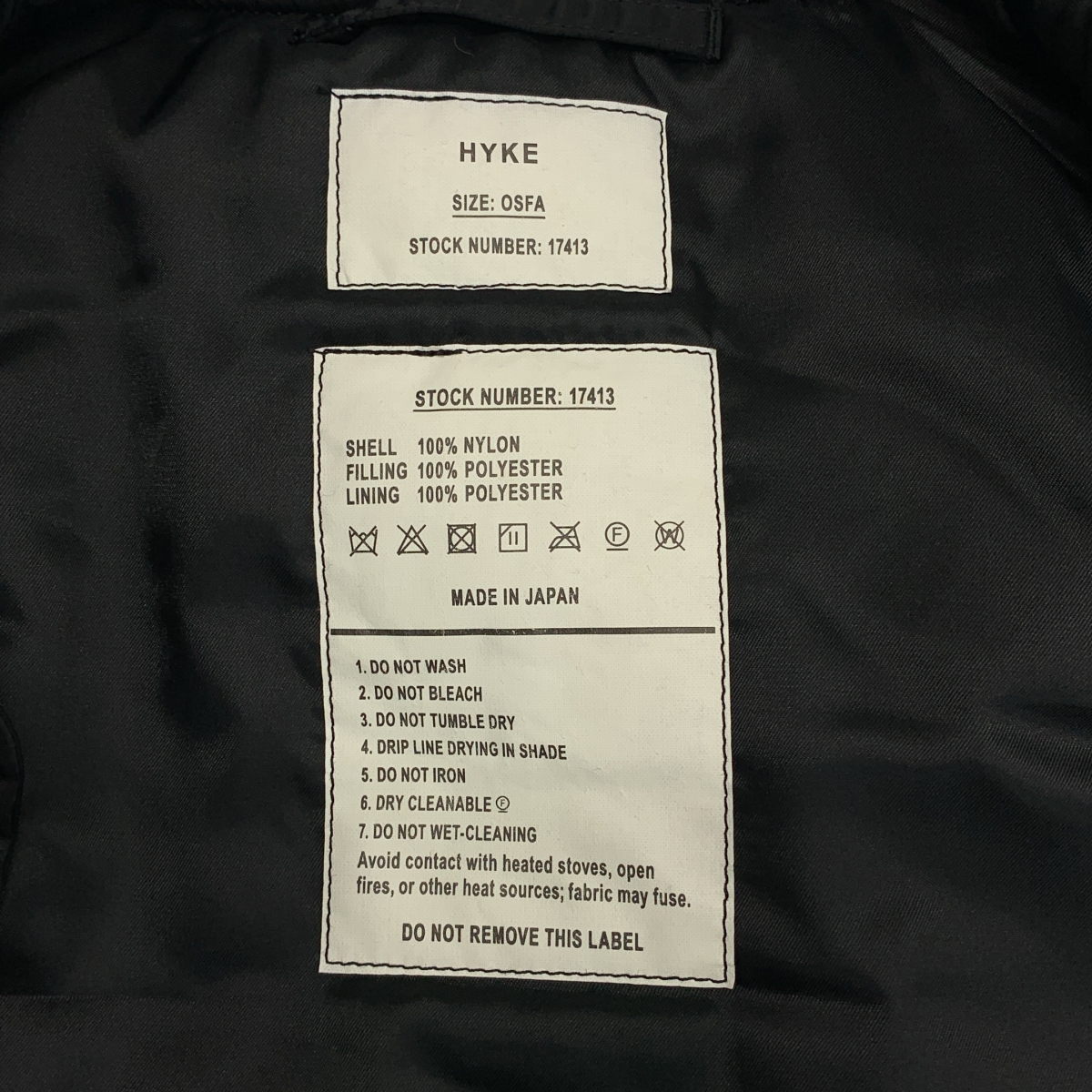 HYKE / ハイク TYPE MA-1 CROPPED TOP MA-1 クロップドトップス ベスト