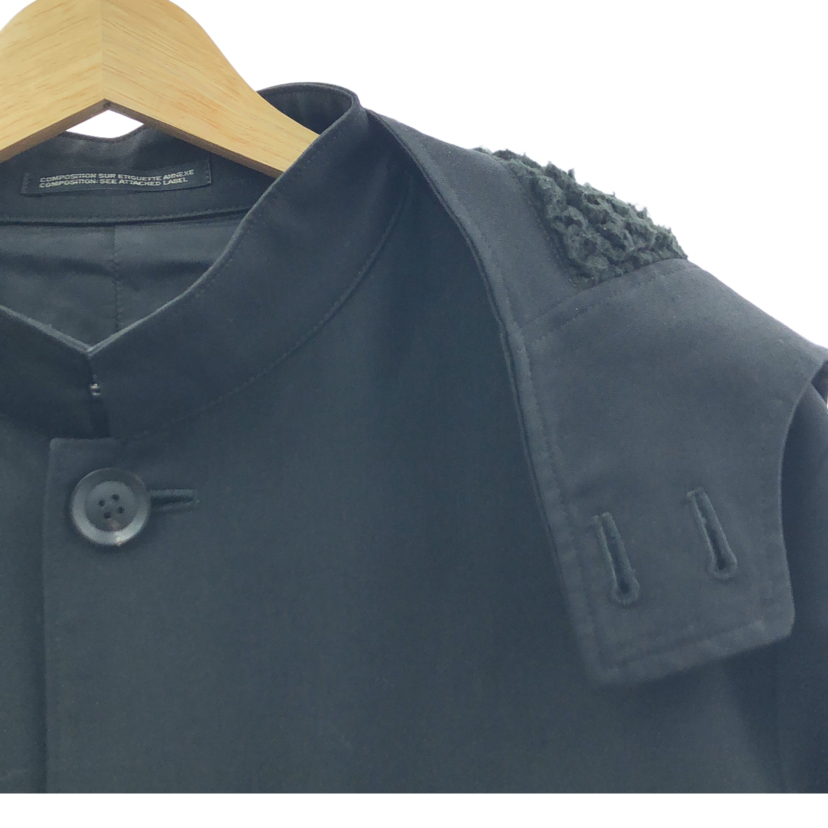 YOHJI YAMAMOTO POUR HOMME / ヨウジヤマモトプールオム 3way ボアフード JKT / ウール ギャバジン ジャケット / 総裏地