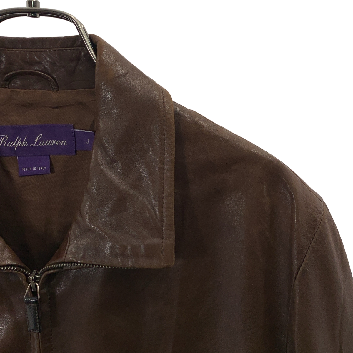 RALPH LAUREN PURPLE LABEL / ラルフローレンパープルレーベル 羊革 ラムレザー ジップ ジャケット / 総裏地