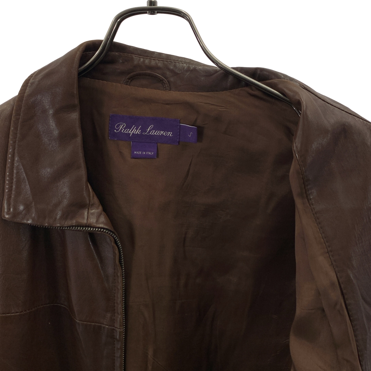 RALPH LAUREN PURPLE LABEL / ラルフローレンパープルレーベル 羊革 ラムレザー ジップ ジャケット / 総裏地