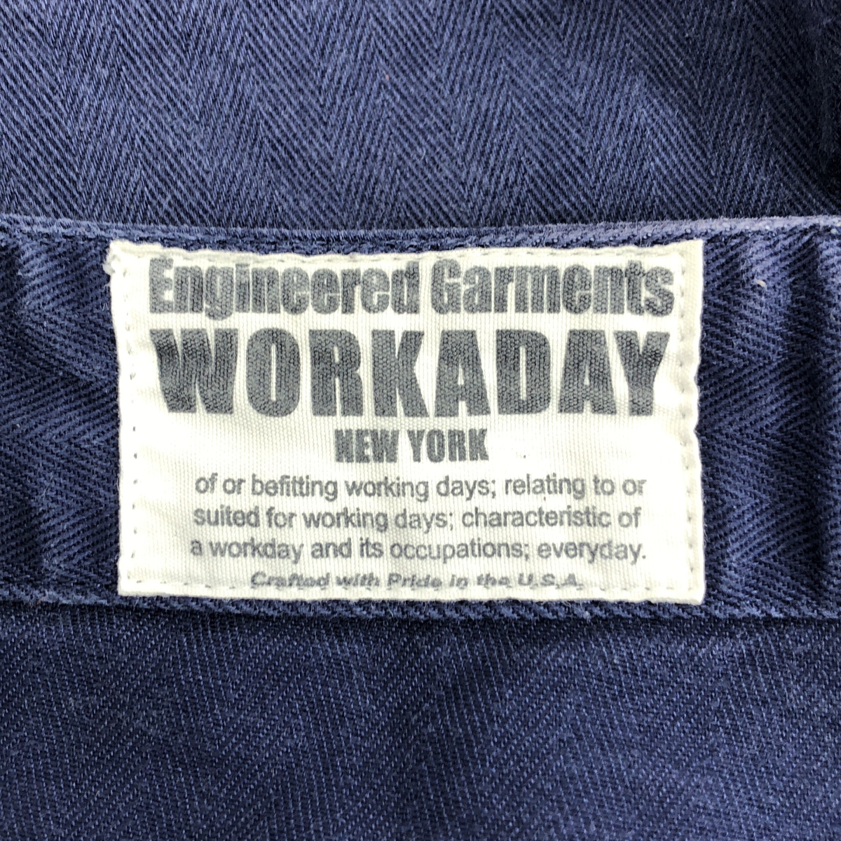 Engineered Garments / エンジニアドガーメンツ WORKADAY ベイカーパンツ
