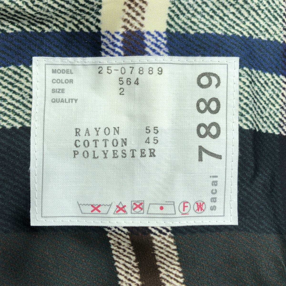 sacai / サカイ Plaid Print Dress プリント チェック シャツワンピース