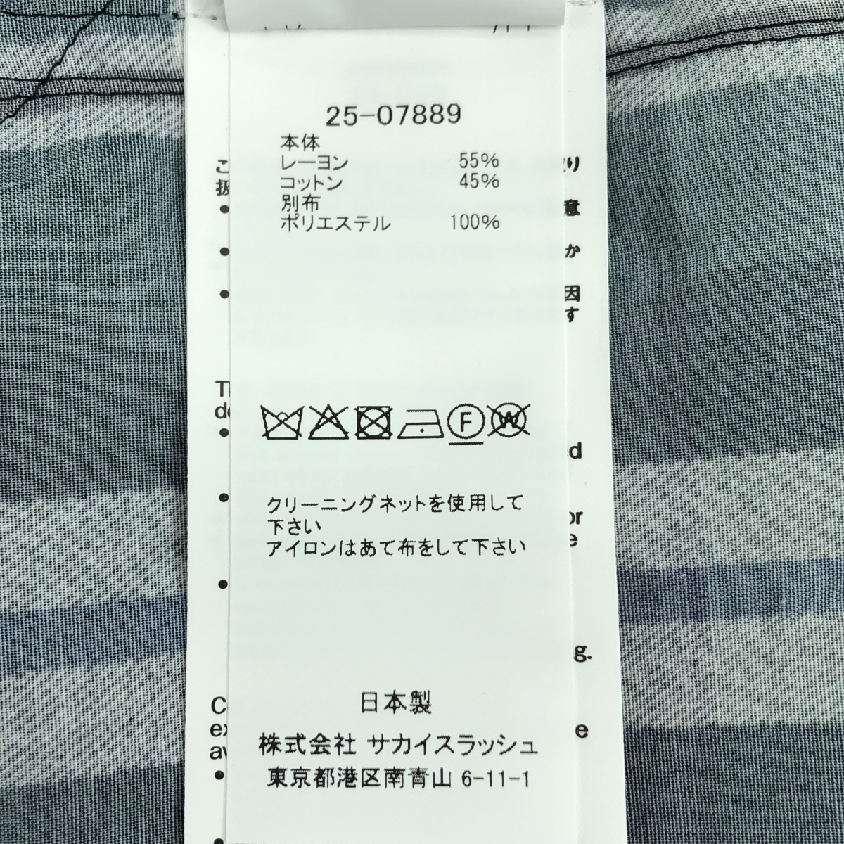 sacai / サカイ Plaid Print Dress プリント チェック シャツワンピース