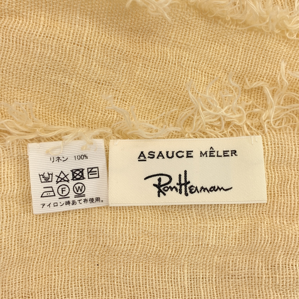 ASAUCE MELER / アソース メレ × Ron Herman リネン フリンジ ストール