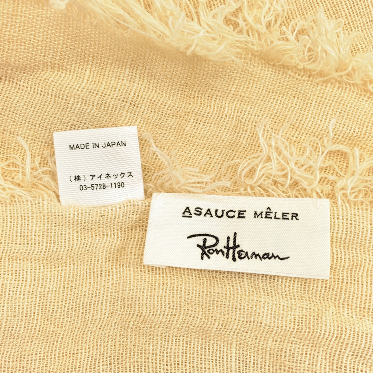 ASAUCE MELER / アソース メレ × Ron Herman リネン フリンジ ストール