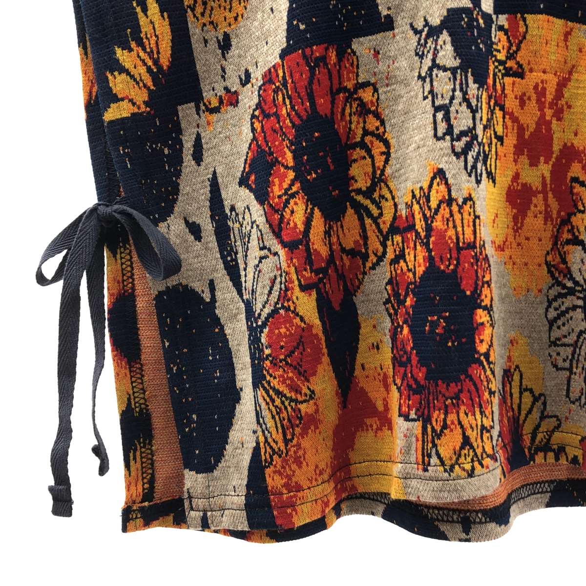 Engineered Garments / エンジニアドガーメンツ Hoody - Sunflower Knit / 総柄 ジャガード ニット ベスト フーディ