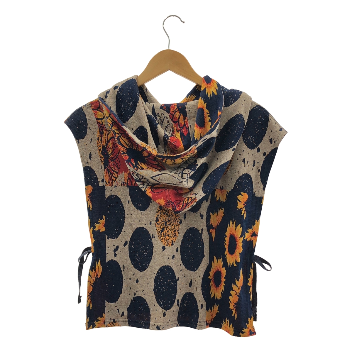 Engineered Garments / エンジニアドガーメンツ Hoody - Sunflower Knit / 総柄 ジャガード ニット ベスト フーディ