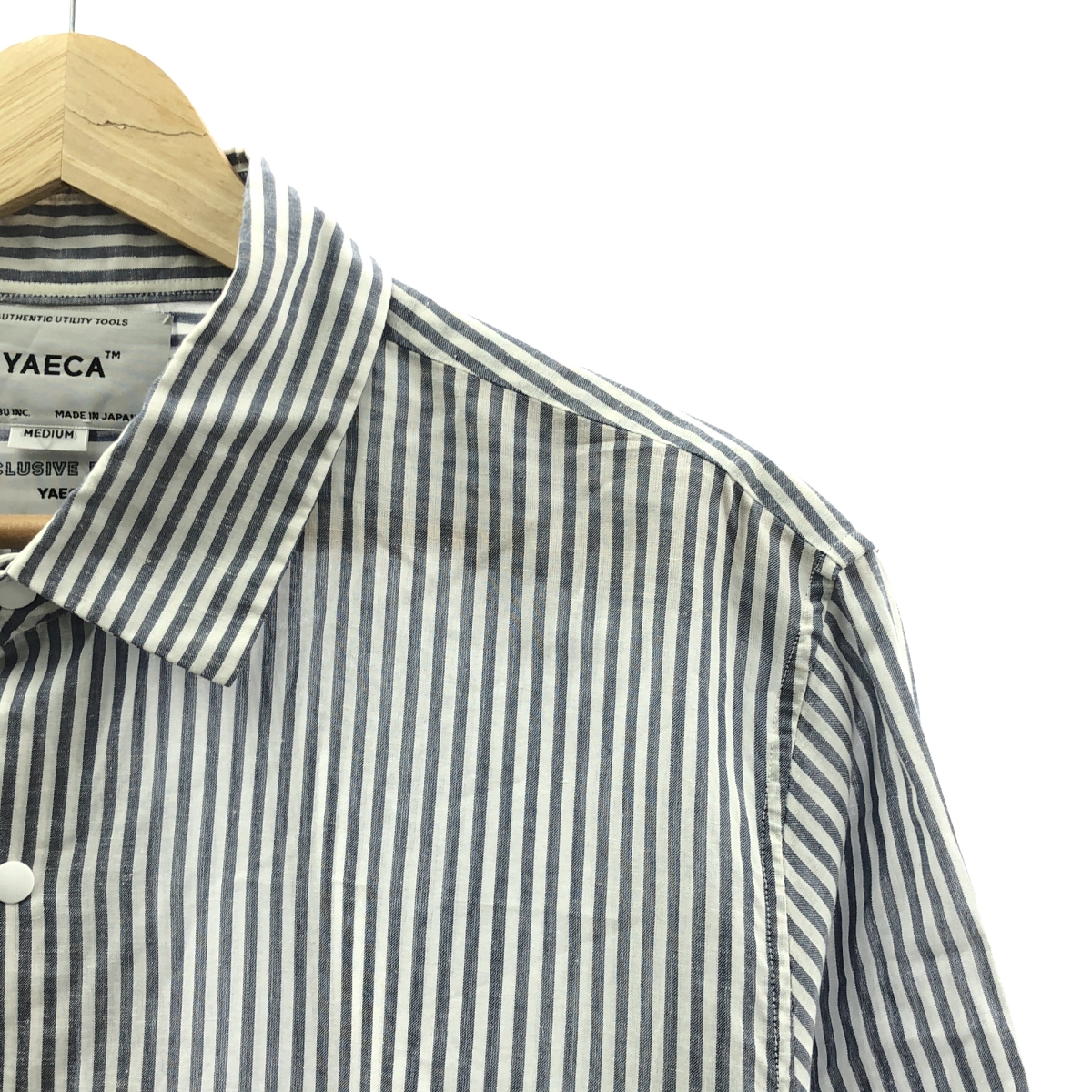 YAECA / ヤエカ ストライプ ポケット付き シャツ