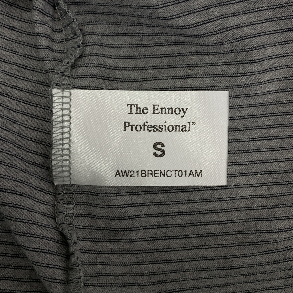 The Ennoy Professional / ザエンノイプロフェッショナル L/S Border T-Shirt / ボーダー エンブロイダリーロゴ クルーネック カットソー