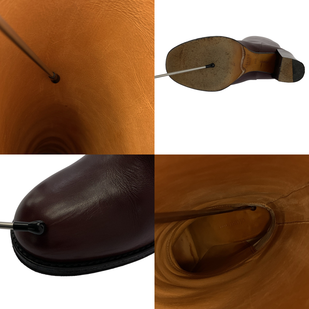 CELINE / セリーヌ by Phoebe Philo フィービー / レザー ラウンドトゥ チャンキーヒール ロングブーツ