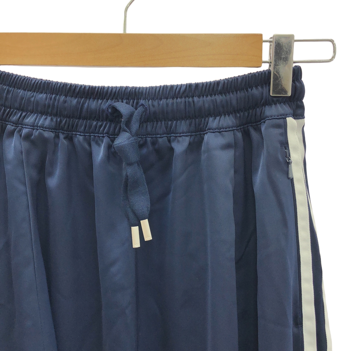 adidas / アディダス LONG SATIN SKIRT / FL0045 サイドライン ドローストリング ロング サテン スカート