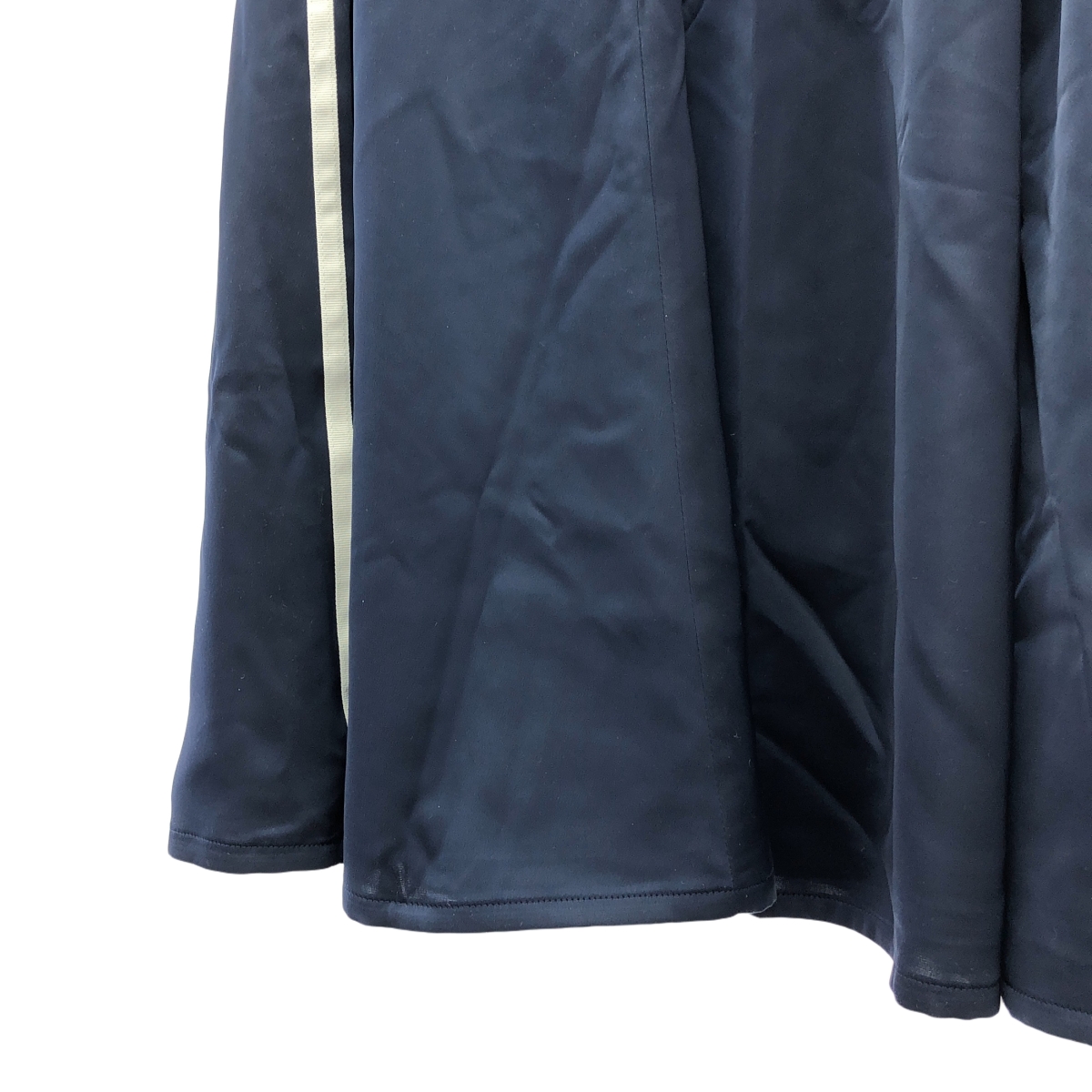 adidas / アディダス LONG SATIN SKIRT / FL0045 サイドライン ドローストリング ロング サテン スカート