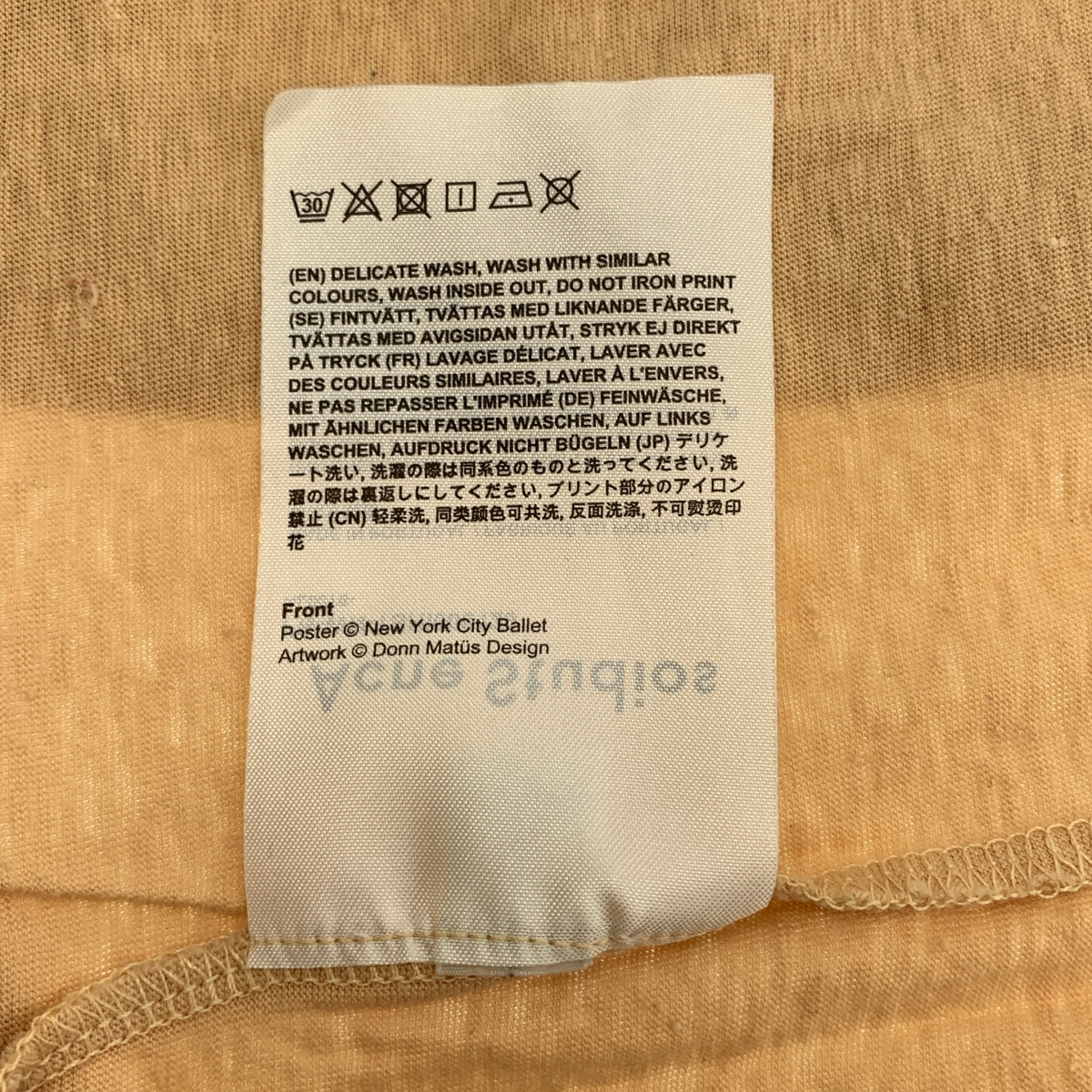 Acne Studios / アクネストゥディオズ NYC Ballet プリント オーバーサイズ リンガーTシャツ