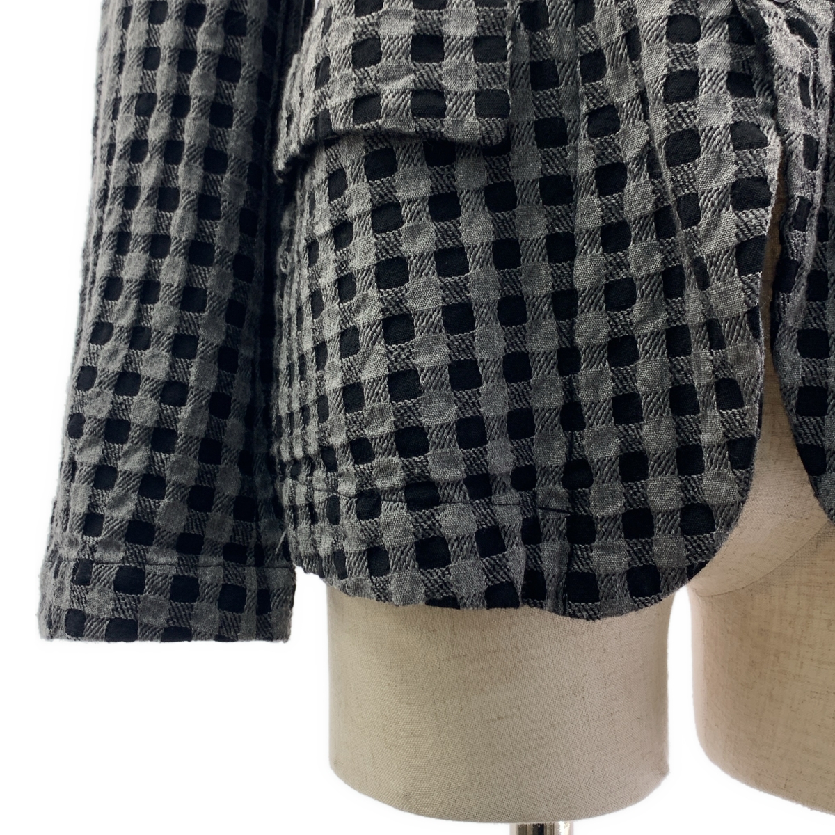 robe de chambre COMME des GARCONS / ローブドシャンブルコムデギャルソン フリル装飾 シングルジャケット